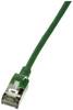 LogiLink CQ9065S RJ45 síťové kabely, propojovací kabely CAT 6A U/FTP 3.00 m zelená extrémně tenký , samozhášecí, flexibilní provedení, fóliové stínění, bez halogenů, s ochranou, krytí TPE 1 ks