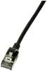 LogiLink CQ9073S RJ45 síťové kabely, propojovací kabely CAT 6A U/FTP 5.00 m černá extrémně tenký , samozhášecí, flexibilní provedení, fóliové stínění, bez halogenů, s ochranou, krytí TPE 1 ks