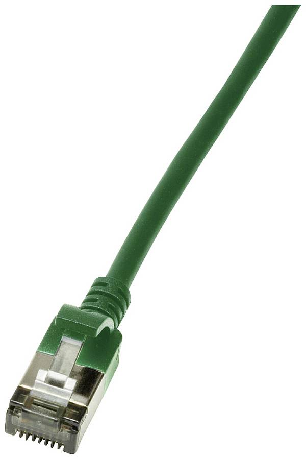 LogiLink CQ9075S RJ45 síťové kabely, propojovací kabely CAT 6A U/FTP 5.00 m zelená extrémně tenký , samozhášecí, flexibilní provedení, fóliové stínění, bez halogenů, s ochranou, krytí TPE 1 ks