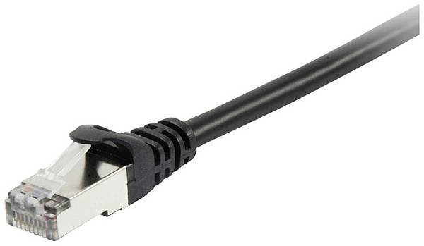 Equip 605599 RJ45 síťové kabely, propojovací kabely CAT 6 S/FTP 20.00 m černá pozlacené kontakty 1 ks