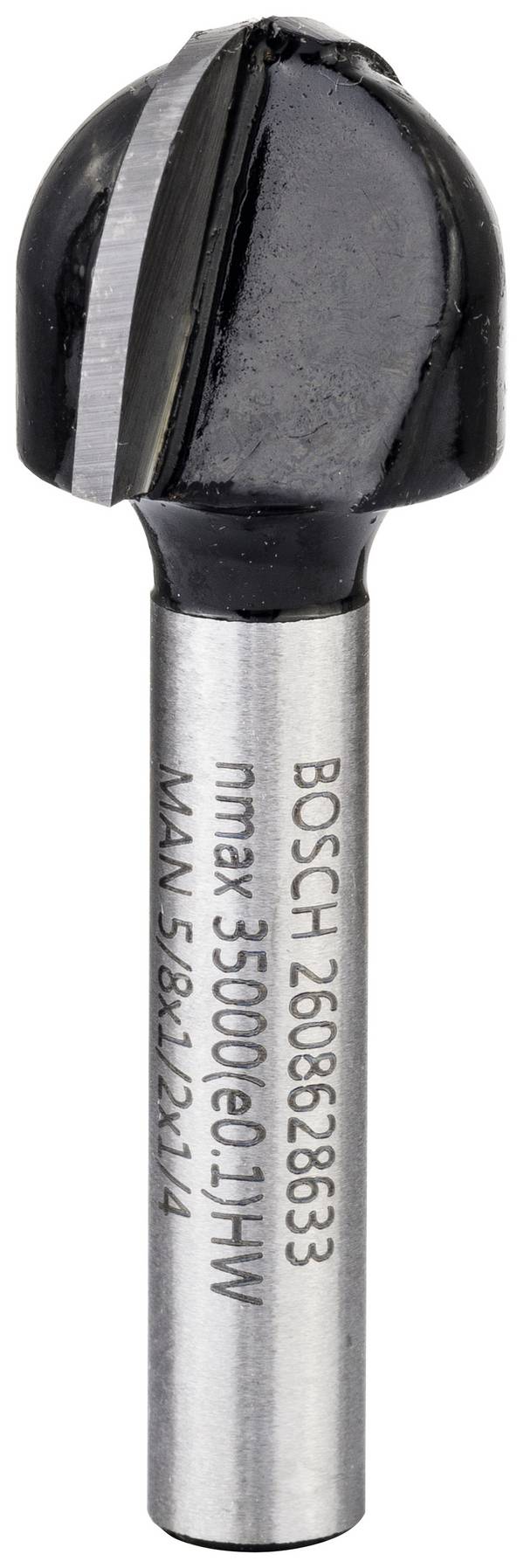 Bosch Accessories 2608628633 dlabací fréza, karbid wolframu , půlkruhový oblouk, Délka 45 mm, Vnější Ø 15.9 mm, Pracovní délka 12.30 mm, Ø hřídele 6.35 mm, 1 ks