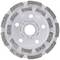 Brusný kotouč z kovu a plastu s několika segmenty pro opracování betonových povrchů. Značení ukazuje technické specifikace.