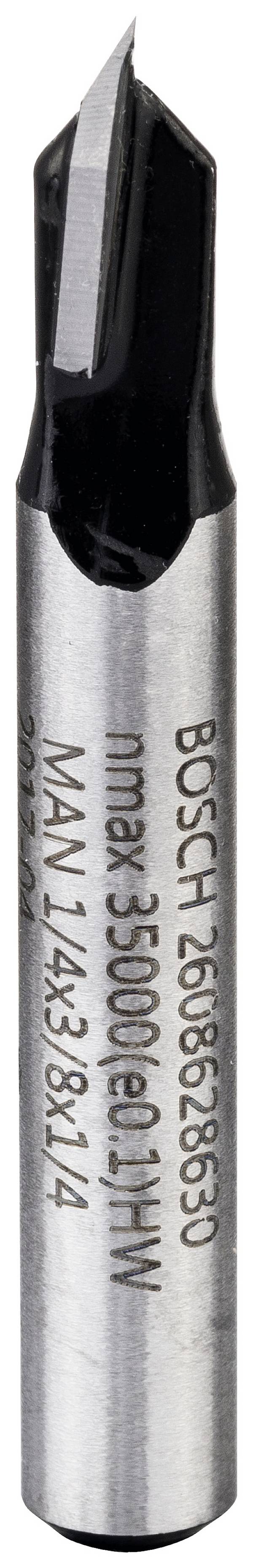 Bosch Accessories 2608628630 drážkovací fréza, karbid wolframu , Délka 45 mm, Vnější Ø 6.3 mm, Pracovní délka 9.20 mm, Ø hřídele 6.35 mm, 1 ks