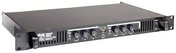 Palmer Musicals Instruments MACHT 402 Stereozesilovač Výkon RMS na kanál při odporu 4 ohmy: 200 W