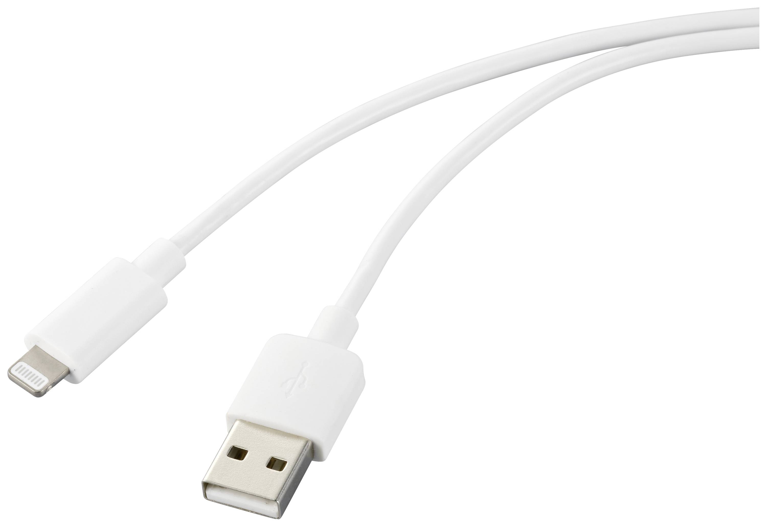 Renkforce Apple iPad/iPhone/iPod kabel [1x USB 2.0 zástrčka A - 1x dokovací zástrčka Apple Lightning] 2.00 m bílá
