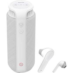 Hama Pipe 2.0 + Freedom Light Bluetooth® Lautsprecher + In Ear Kopfhörer hlasitý odposlech, odolná vůči stříkající vodě bílá