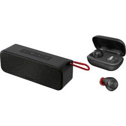 Hama PowerBrick 2.0 + Spirit Chop Bluetooth® Lautsprecher + In Ear Kopfhörer AUX, hlasitý odposlech, vč. držáku, odolná vůči stříkající vodě, přenosné černá