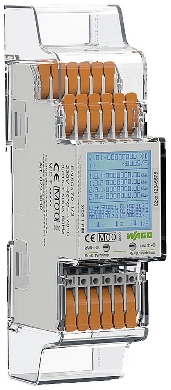 WAGO 879-3040 879-3040 třífázový elektroměr digitální Úředně schválený: Ano 1 ks