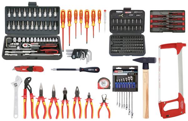 KS Tools 117.0195 pilotní kufr s nářadím, 195-dílný