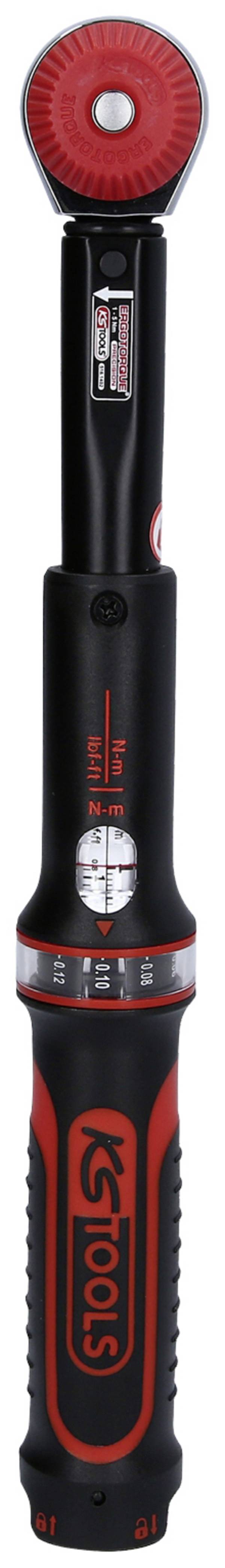KS Tools ERGOTORQUE®precision, momentový klíč, s ráčnou, 1/4" (6,3 mm), 1 - 5 Nm