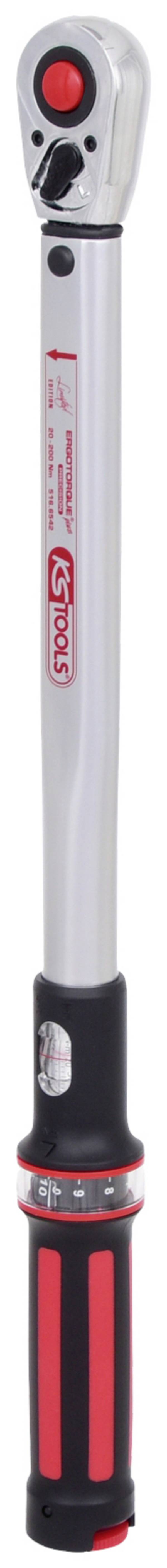 KS Tools ERGOTORQUE®precision, momentový klíč, s ráčnou, 1/2" (12,5 mm), 40 - 200 Nm