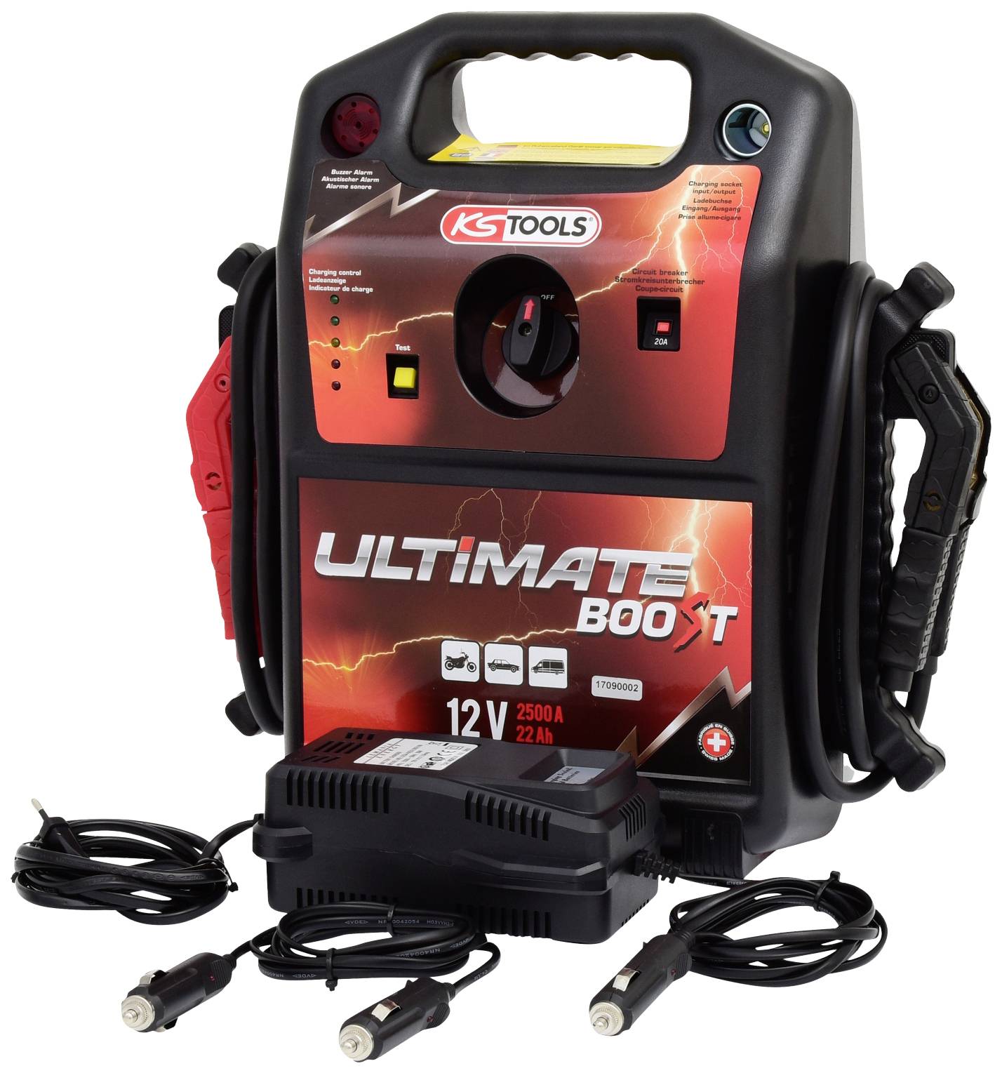 KS Tools systém pro rychlé startování auta 550.1810, max. startovací proud 850 A-0