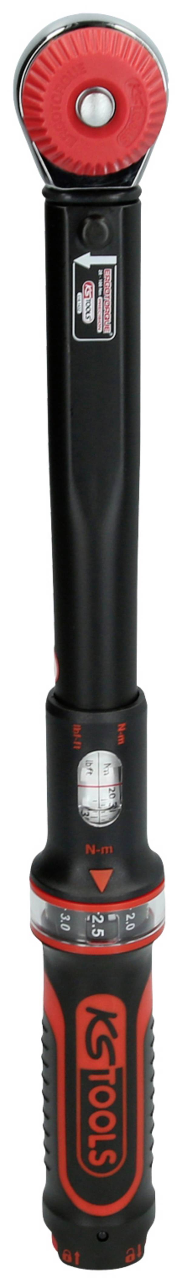 KS Tools ERGOTORQUE®precision, momentový klíč, s ráčnou, 1/2" (12,5 mm), 20 - 100 Nm