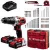 Einhell Power X-Change TE-CD 18/2 Li-i +64 (2x2,0 Ah) aku příklepový šroubovák, 2cestný, vč. 64-dílné sady příslušenství, vč. nabíječky, vč. 2x aku, 4514221