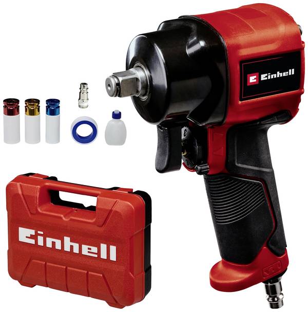 Einhell TC-PW 610 Compact (Pn) 4138965 pneumatický rázový šroubovák Typ uchycení nástroje: vnější čtyřhran 1/2" (12,5 mm) Točivý moment (max.): 610 Nm