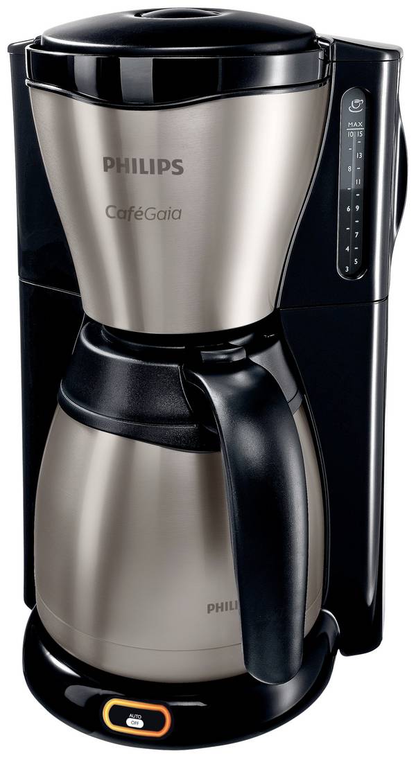 Philips Home Café Gaia  HD7548/20 kávovar černá, nerezová ocel  připraví šálků najednou=15 termoska