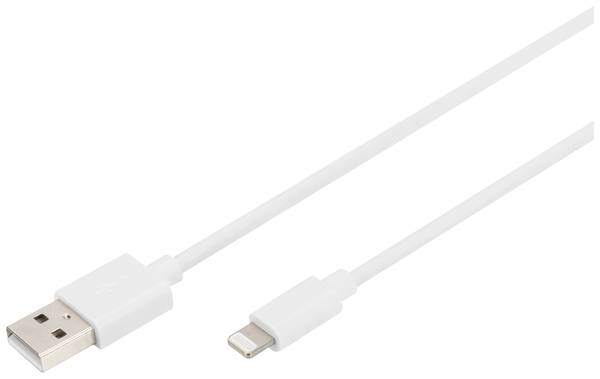 Digitus pro mobilní telefon, Apple iPad/iPhone/iPod, PC, notebook nabíjecí kabel [1x USB A - 1x Lightning] 2 m USB-A, Lightning