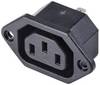 TRU COMPONENTS TC-10475844 IEC zástrčka C13/C14 C8 zásuvka, vestavná vertikální Počet kontaktů: 3 10 A černá 1 ks