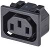 TRU COMPONENTS TC-10475848 IEC zástrčka C13/C14 zásuvka, vestavná vertikální Počet kontaktů: 3 10 A černá 1 ks