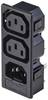 TRU COMPONENTS TC-10475852 IEC zástrčka C13/C14 C 13, 14 zásuvka, vestavná vertikální, zástrčka, vestavná rovná Počet kontaktů: 3 10 A černá 1 ks