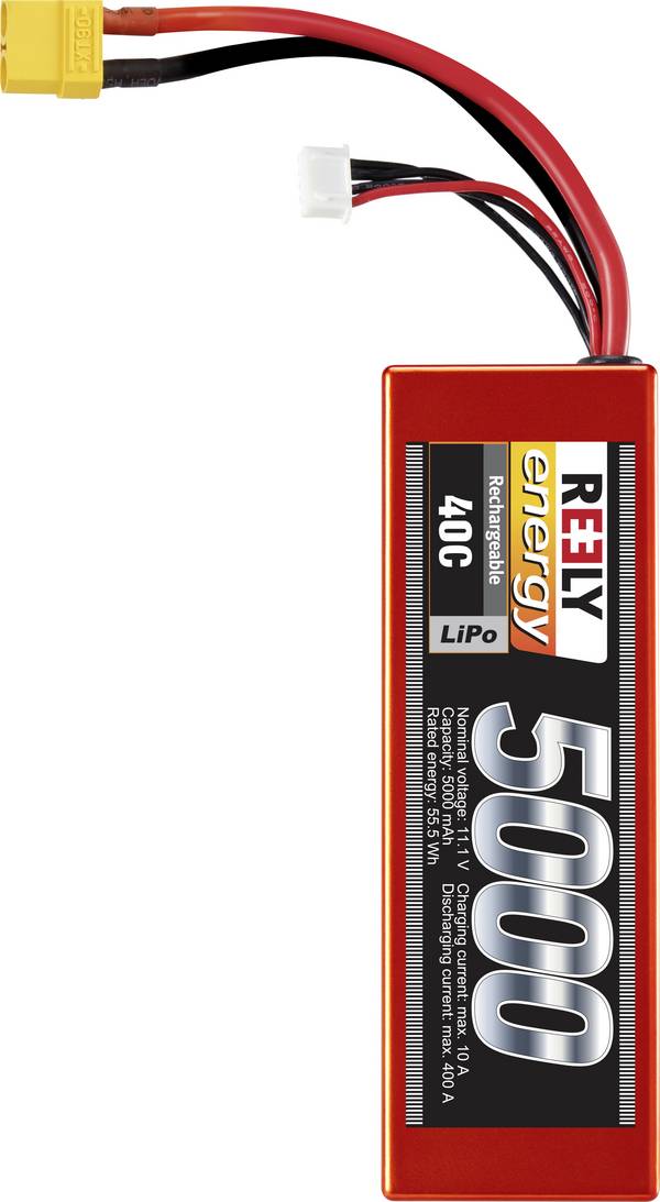 Reely RE-7857399 akupack Li-Pol (modelářství), 11.1 V, 5000 mAh, články 3, 40 C, Hardcase, XT90