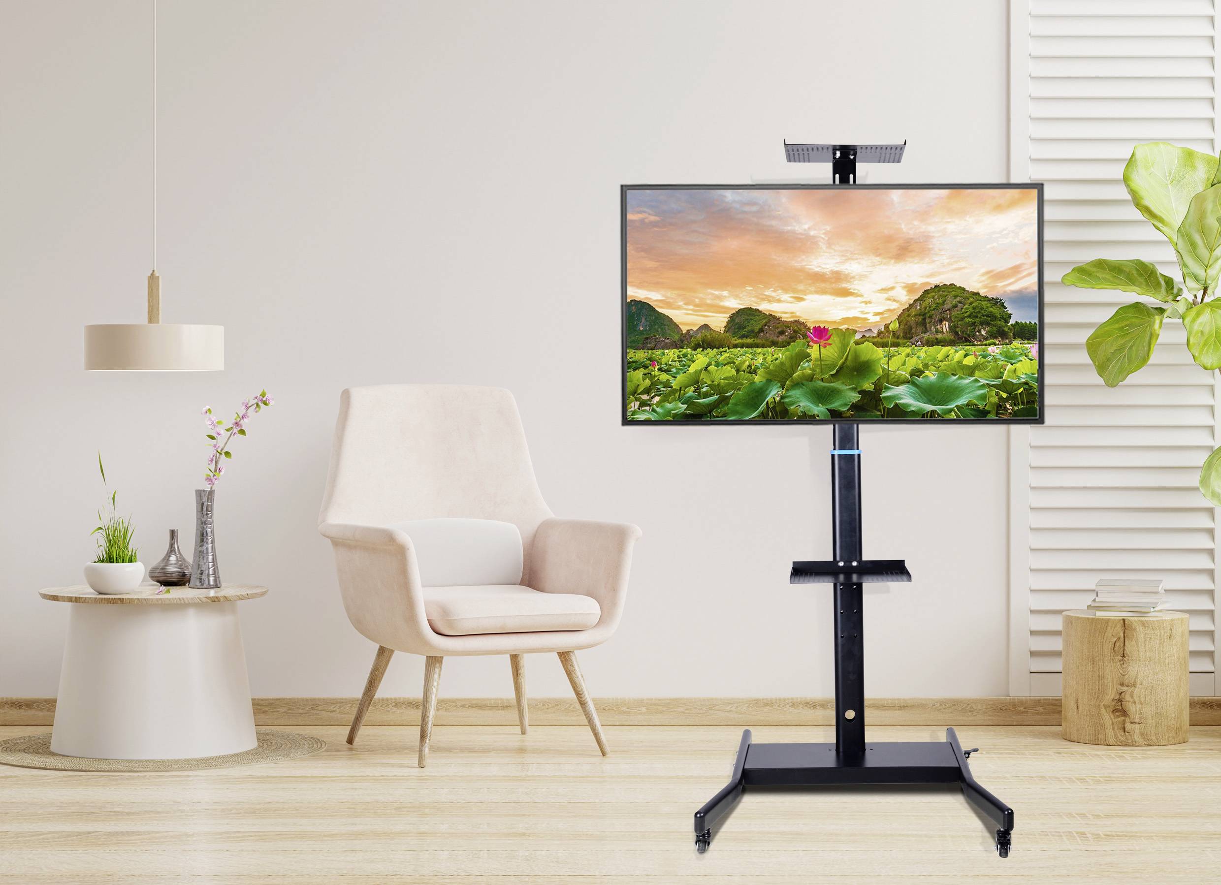 SpeaKa Professional SP-TVC-700 TV kolečkový vozík 81,3 cm (32") - 190,5 cm (75") nastavitelná výška, naklápěcí-4
