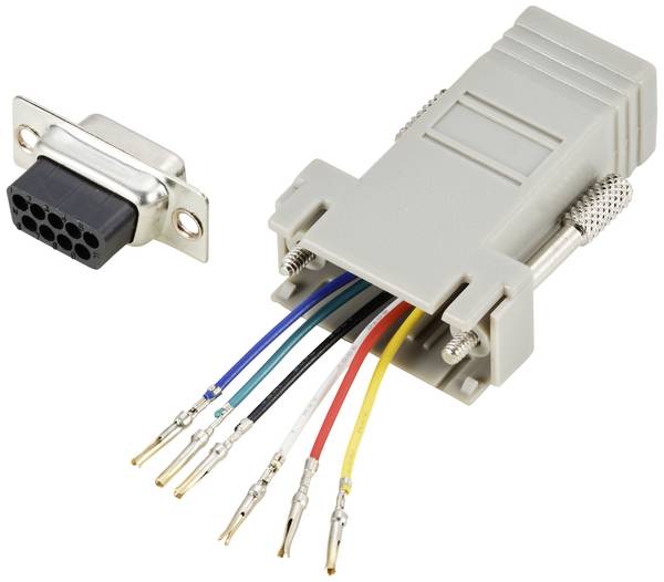 TRU COMPONENTS  D-SUB adaptér D-SUB zástrčka 9pólová - RJ12 zásuvka  1 ks