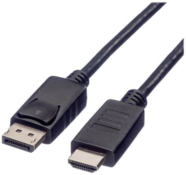 Roline green DisplayPort kabel Konektor DisplayPort, Zástrčka HDMI-A 1.00 m černá 11.44.5780 stíněný, bez halogenů, krytí TPE Kabel DisplayPort