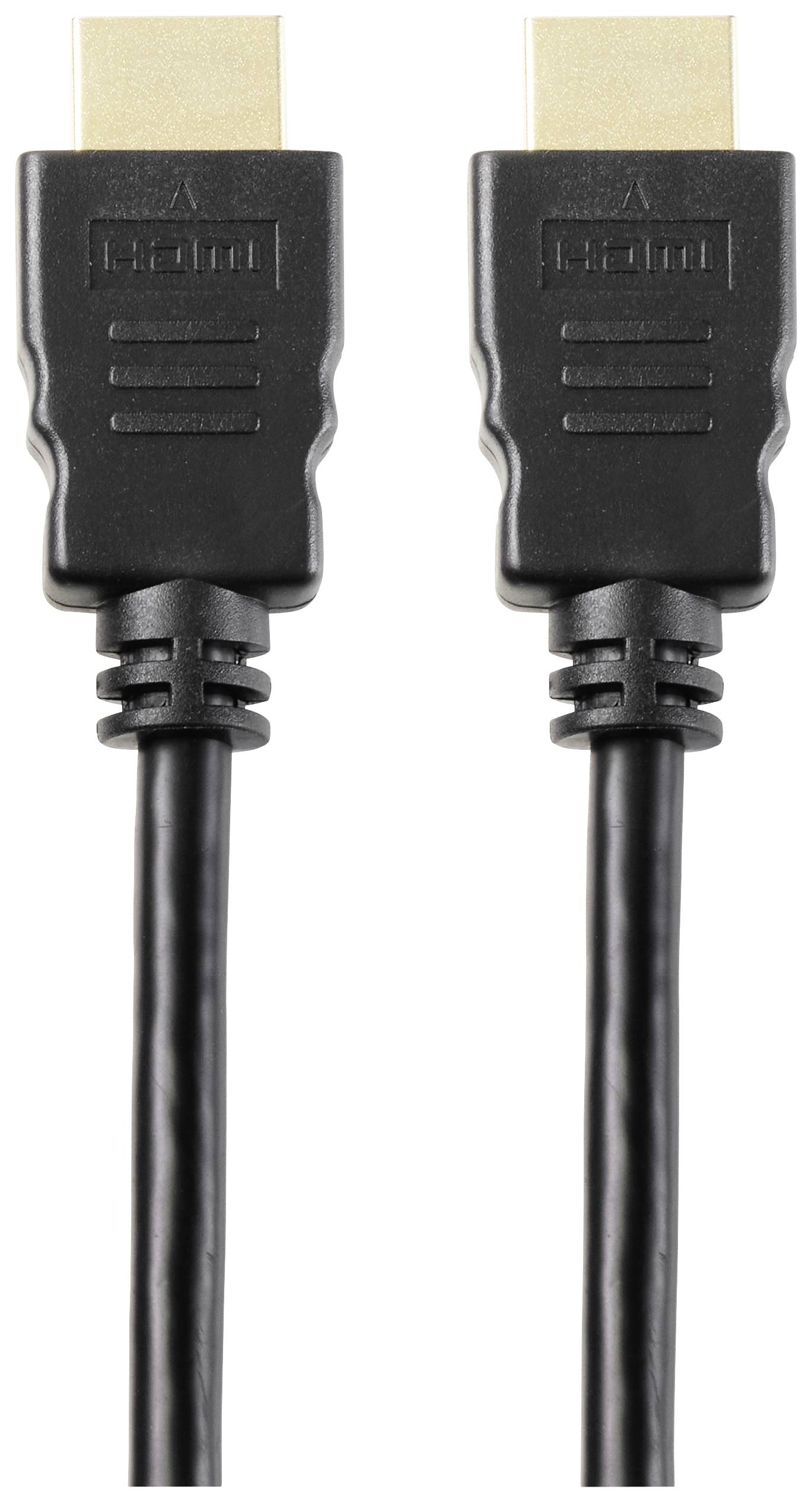 Dva černé HDMI kabely se zlatými konektory, které se používají k přenosu audio a video signálů.