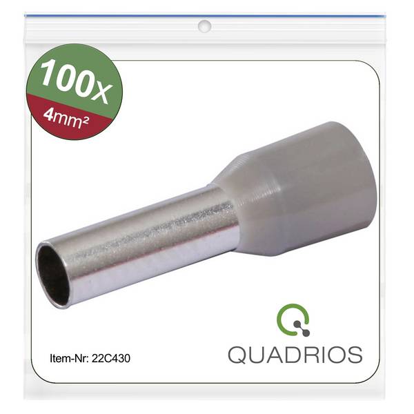 Quadrios 22C430 dutinka 4 mm² částečná izolace šedá 1 sada Package