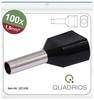 Quadrios 22C436 dutinka 1.5 mm² částečná izolace černá 1 sada Package