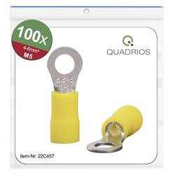 Quadrios 22C457 kulaté kabelové oko Průřez (max.)=6.0 mm² Ø otvoru=5.3 mm částečná izolace žlutá 1 sada