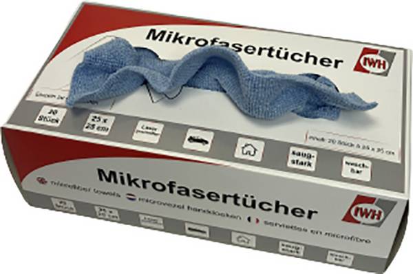 IWH 071125 in Box utěrka z mikrovlákna  20 ks (d x š) 25 cm x 25 cm