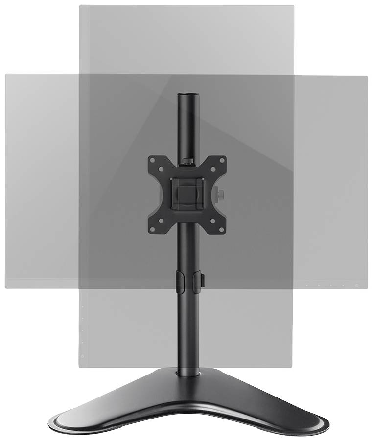 Kovový držák monitoru s nastavitelným ramenem a stolní základnou. Vhodný pro flexibilní umístění jediného monitoru.