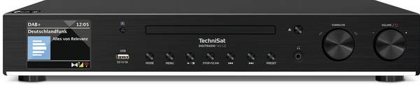TechniSat DIGITRADIO 143 CD 0000/3989 Hi-Fi tuner, DAB, DAB+, internetové, FM, AUX, Bluetooth, CD, USB, Wi-Fi, internet, vč. dálkového ovládání, funkce alarmu, černá