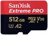 SanDisk SanDisk Extreme Pro - Flash-Speicherkarte (microSDXC-an-SD-Adapter inbegriffen) paměťová karta microSDXC 512 GB Class 10, UHS-I, v30 Video Speed Class nárazuvzdorné, vodotěsné