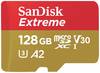 SanDisk SanDisk Extreme - Flash-Speicherkarte (microSDXC-an-SD-Adapter inbegriffen) paměťová karta microSDXC 128 GB Class 10, UHS-I, v30 Video Speed Class nárazuvzdorné, vodotěsné