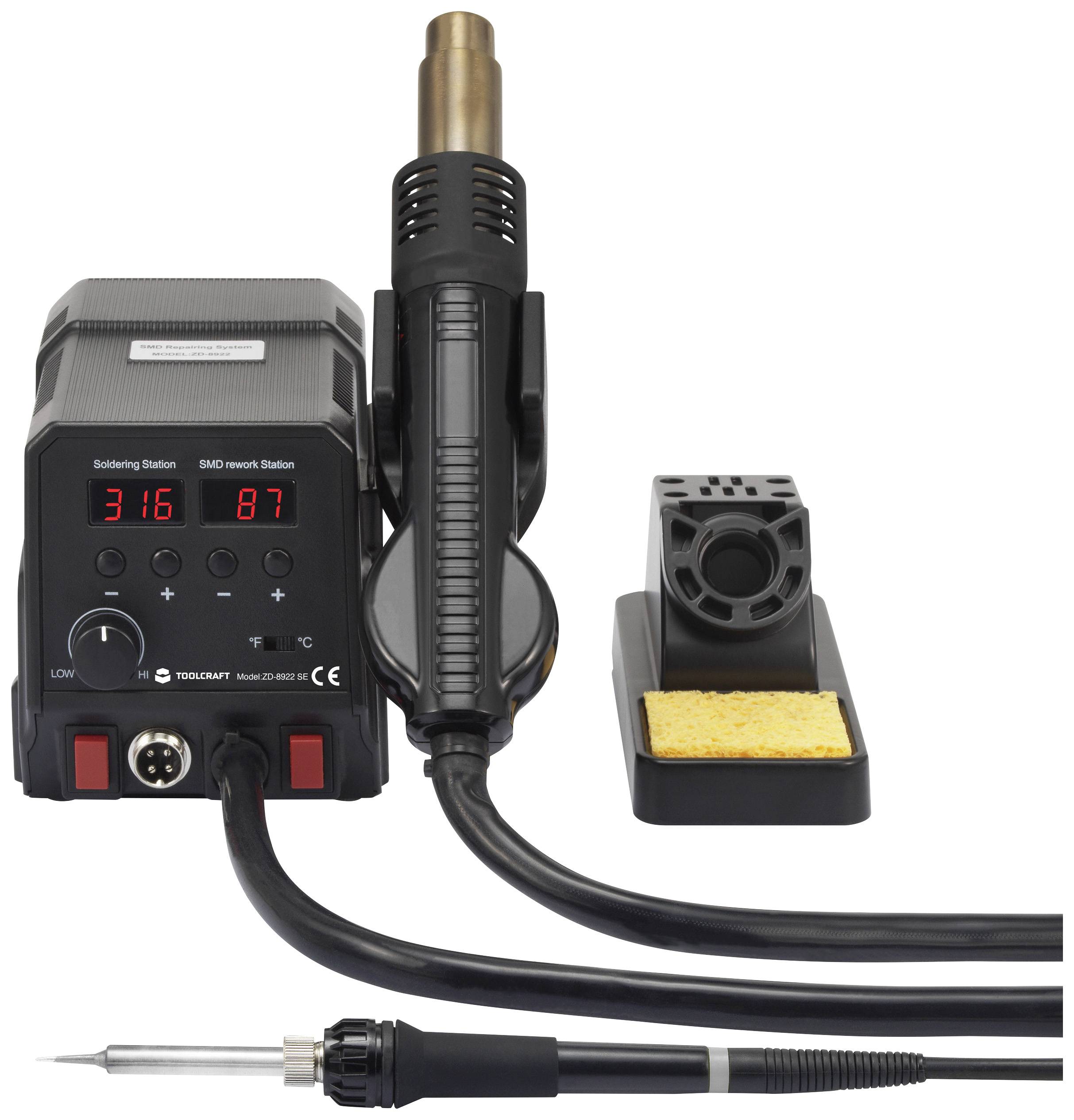 TOOLCRAFT ZD-8922 SE opravovací stanice digitální 360 W 50 - 480 °C vč. pájecí hrot
