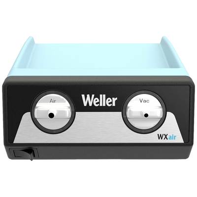 Stanice Weller WXair se dvěma regulátory, označenými 'Air' a 'Vac', pro řízení vzduchových a vakuových funkcí v pájení.