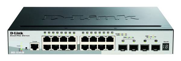 D-Link DGS-1510-20/E DGS-1510-20/E síťový switch 16 + 4 porty 76 Gbit/s