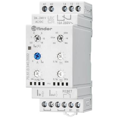 Elektronické časové relé se stupnicemi a otočnými přepínači pro nastavení časových intervalů. Číslo modelu a technické specifikace jsou viditelné.