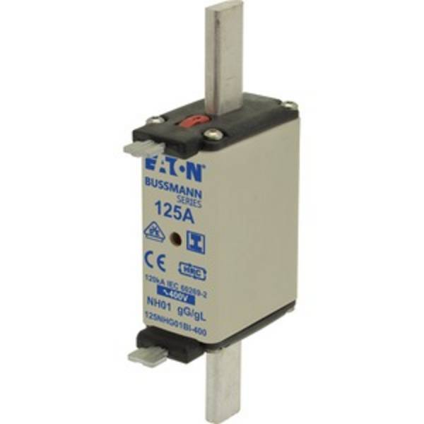Eaton 125NHG01BI NH pojistka s mechanickým ukazatelem zajištění Vhodné pro (pojistky) velikost pojistky 000 - 4 Velikost pojistky = 1  125 A  500 V 3 ks