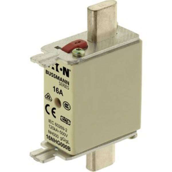 Eaton 16NHG000B NH pojistka s mechanickým ukazatelem zajištění  Velikost pojistky = 000  16 A  500 V 3 ks