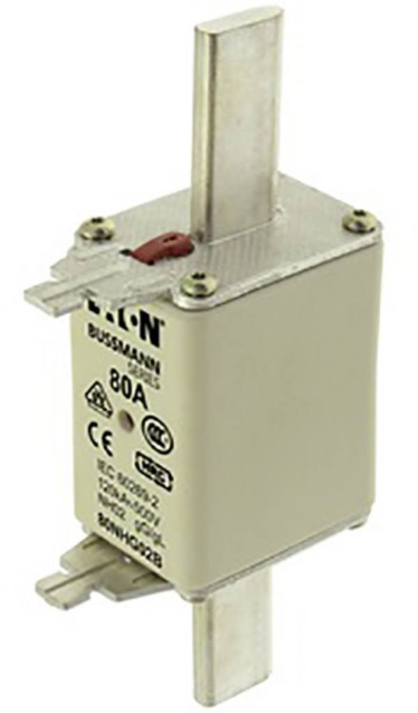 Eaton 80NHG02B NH pojistka s mechanickým ukazatelem zajištění  Velikost pojistky = D02  80 A  500 V 3 ks