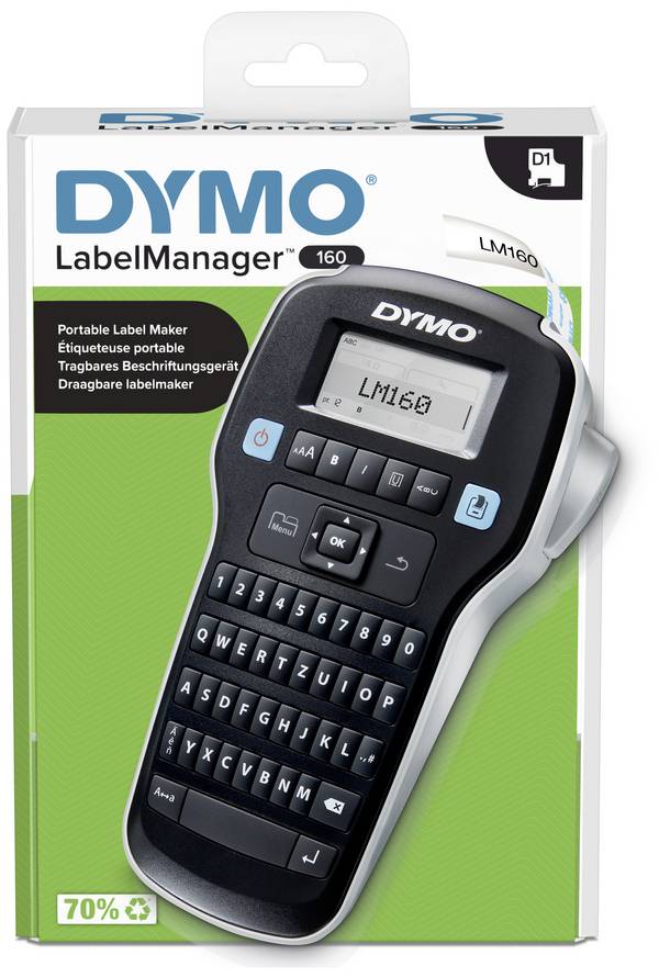 DYMO LabelManager 160 štítkovač vhodné pro pásky: D1 6 mm, 9 mm, 12 mm