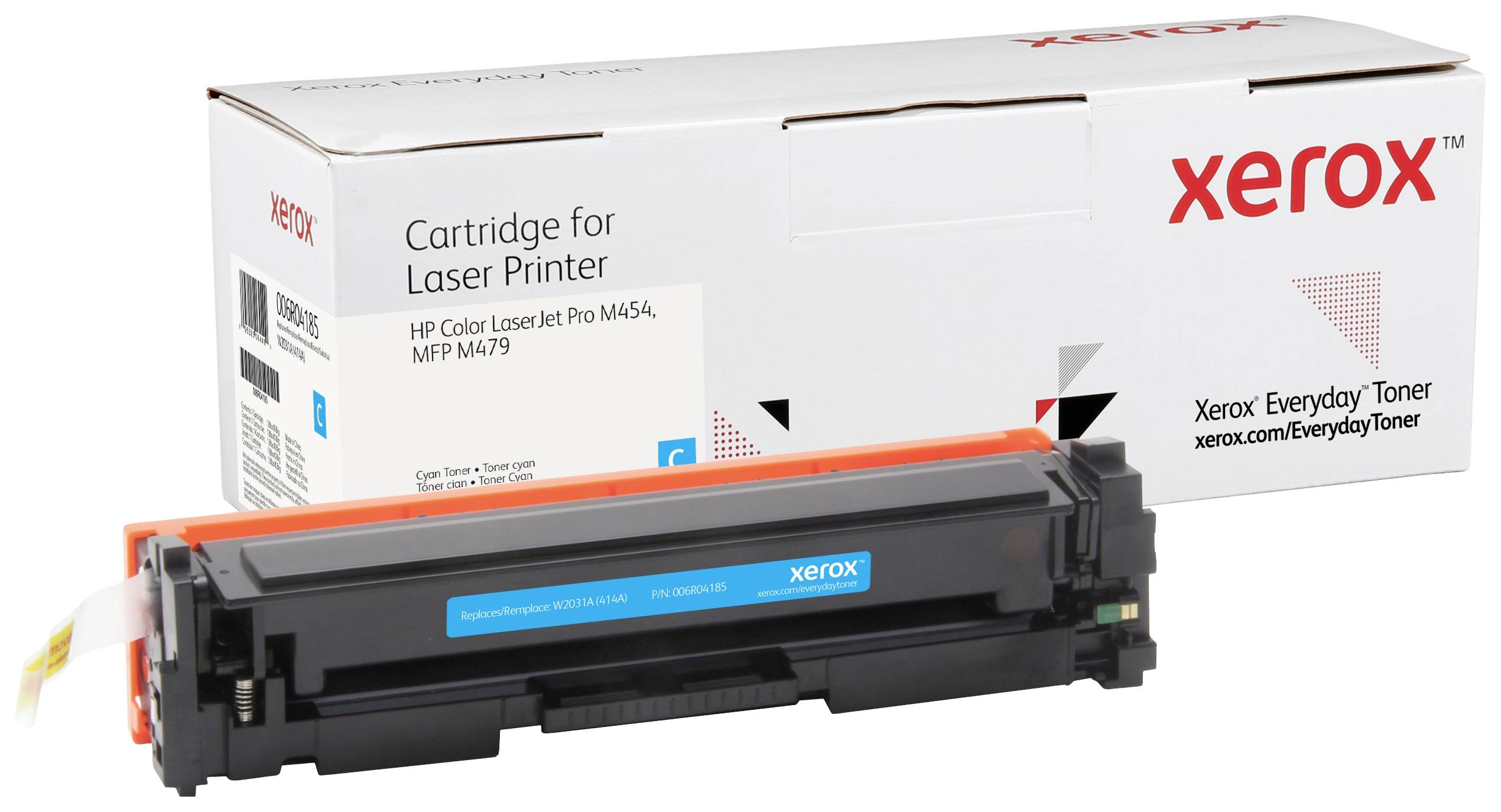 Tonerová kazeta Xerox pro HP Color LaserJet Pro M454, MFP M479. Kazeta je zobrazena před zabalením.