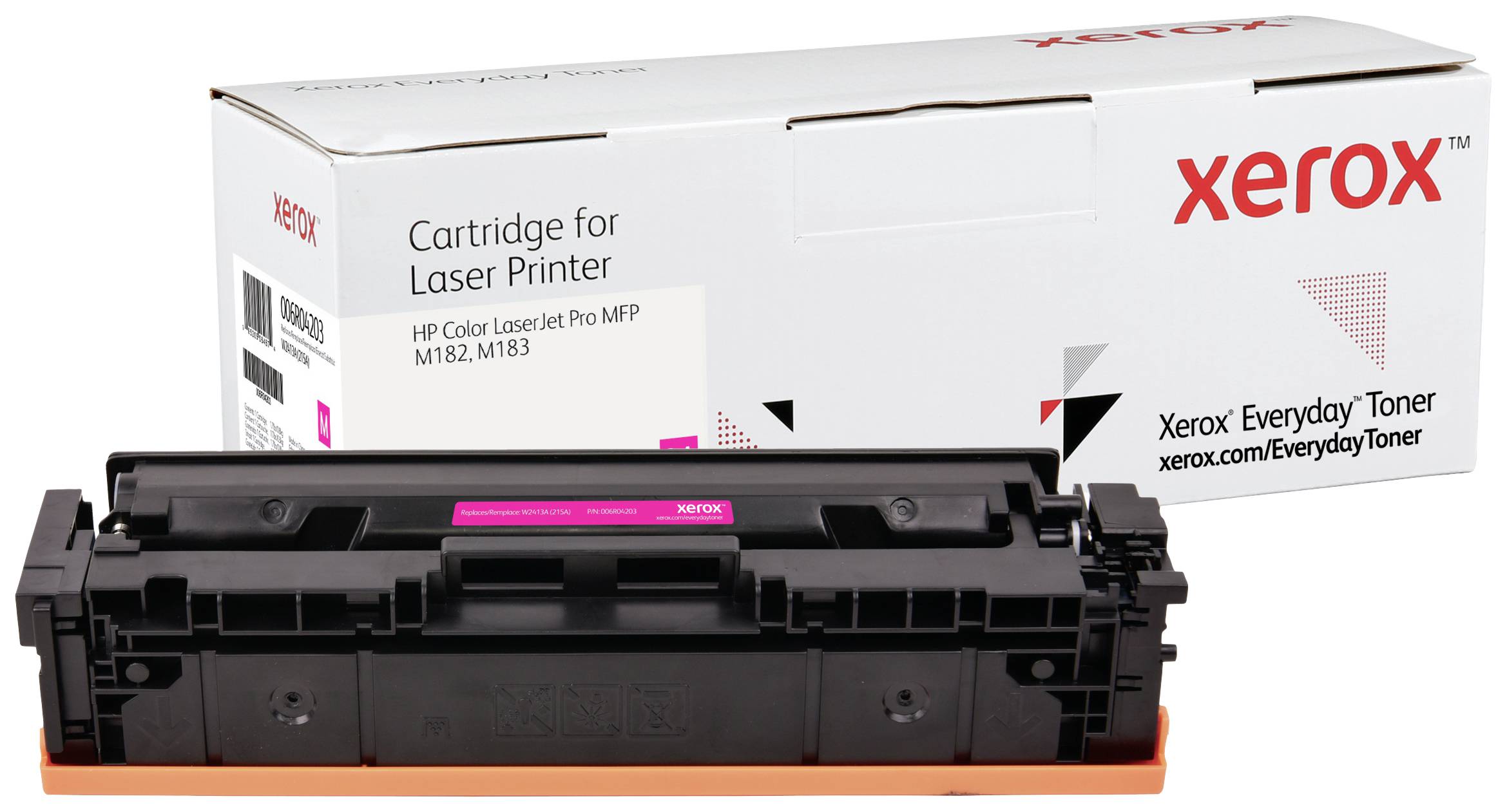 Tonerová kazeta a balení značky Xerox, kompatibilní s HP Color LaserJet Pro MFP M182, M183. Pro barevné laserové tiskárny.