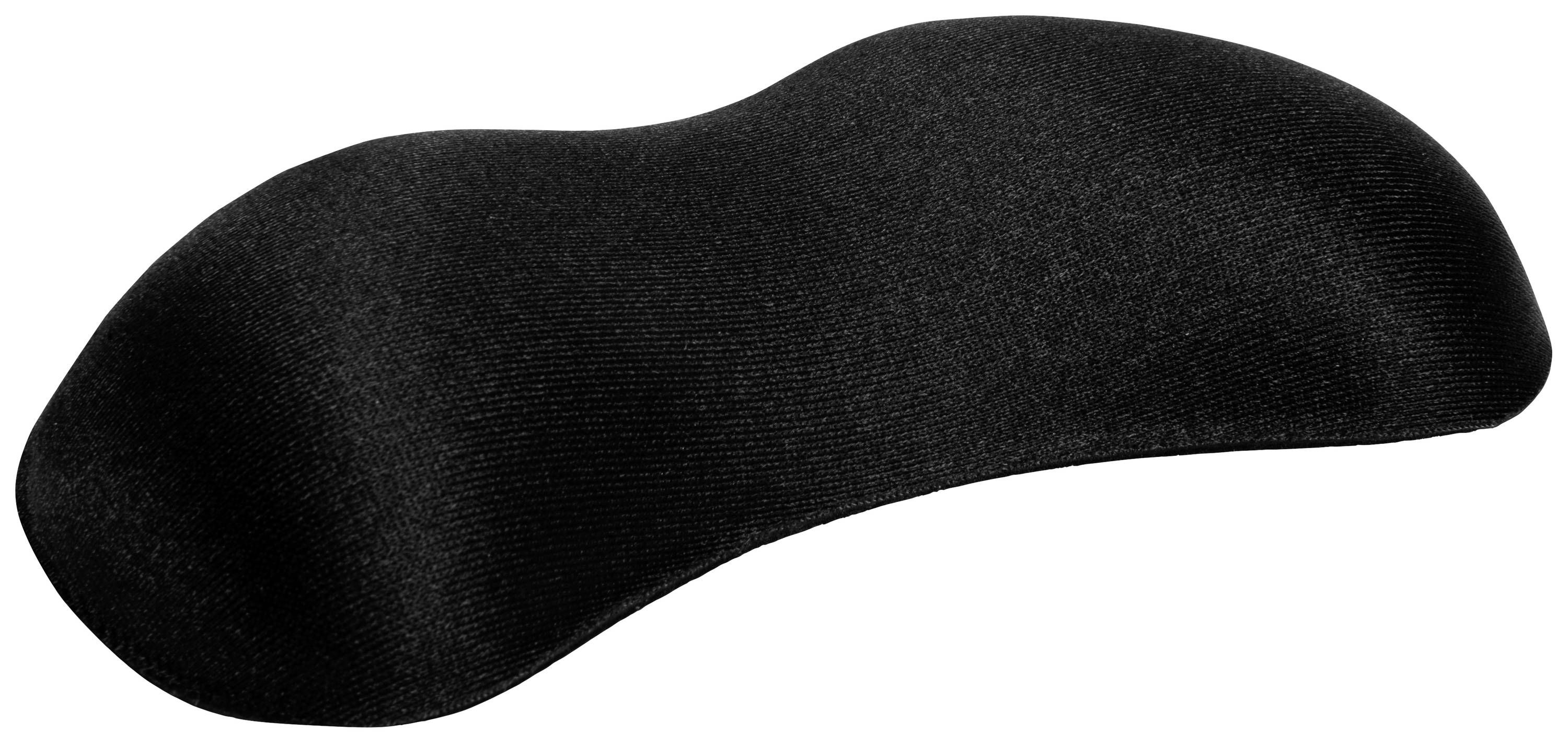Černý ergonomický gelový podložka pod zápěstí pro počítačovou myš, poskytuje podporu a pohodlí při práci nebo hraní.