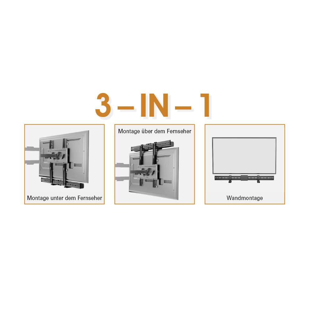My Wall HZ 31 L Soundbar držák na zeď pevný černá 1 ks-6