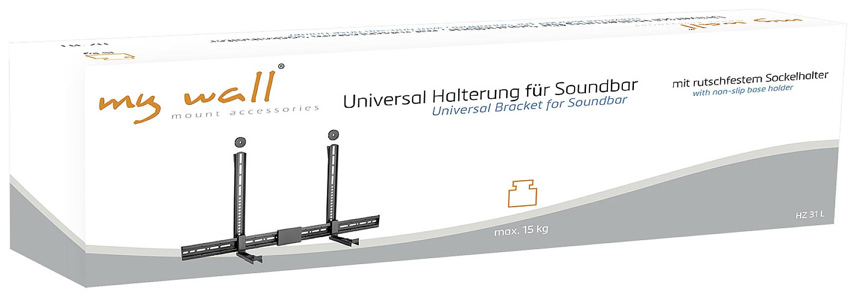 My Wall HZ 31 L Soundbar držák na zeď pevný černá 1 ks-4